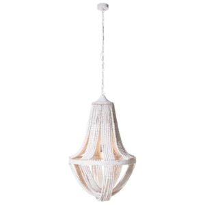 Wood Bead Chandelier