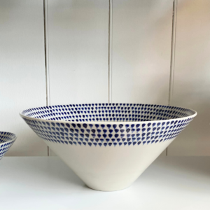 Indigo Drop Serving Bowl