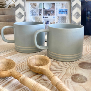 Enesta Stripe Mug Dusty Blue