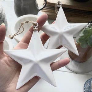 White Ceramic Star Large