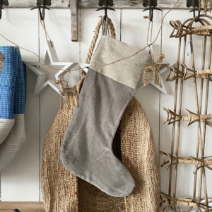 Karru Cotton Velvet/Jute Stocking Buff