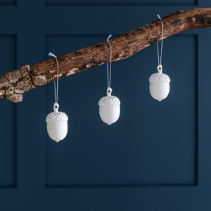 Airdrie Porcelain Acorns White Set of 3