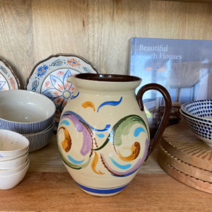 Vintage Hand-painted Swirl Jug