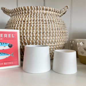 Small White Ceramic Votive