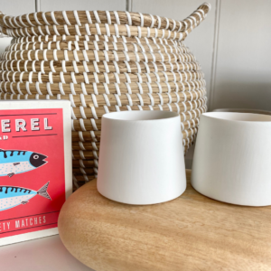 Tiny White Ceramic Votive