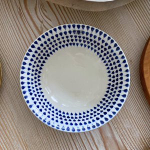 Indigo Drop Cereal/Pudding Bowl