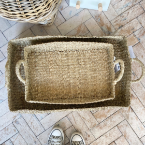 Seagrass Tray with Handles Small