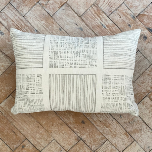 Squares Silver Vintage Cushion