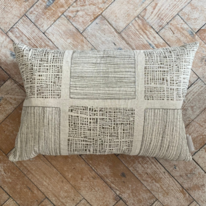 Squares Taupe Vintage Cushion