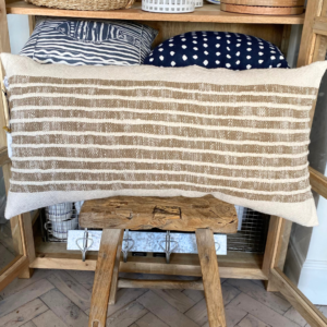 Neutral Stripe Bolster Cushion