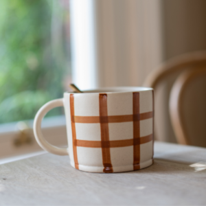 Windowpane Check Mug Ginger