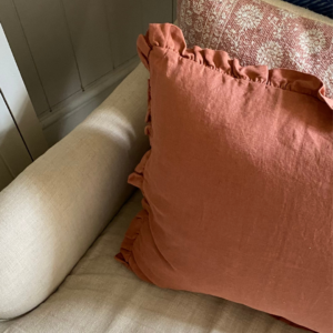 Oli Copper Ruffle Cushion