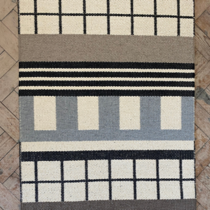 Pappelina James Black/Tarn/Vanilla/Taupe Rug 200 x 70