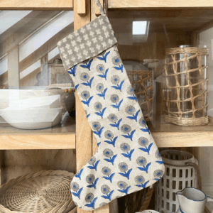 Linen Christmas Stocking