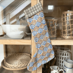 Linen Christmas Stocking