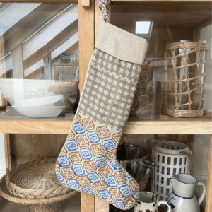 Linen Christmas Stocking