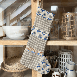 Linen Christmas Stocking