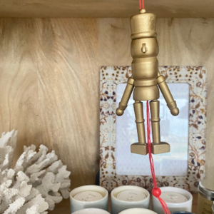 Gold Nutcracker Articulated Hanging Figure